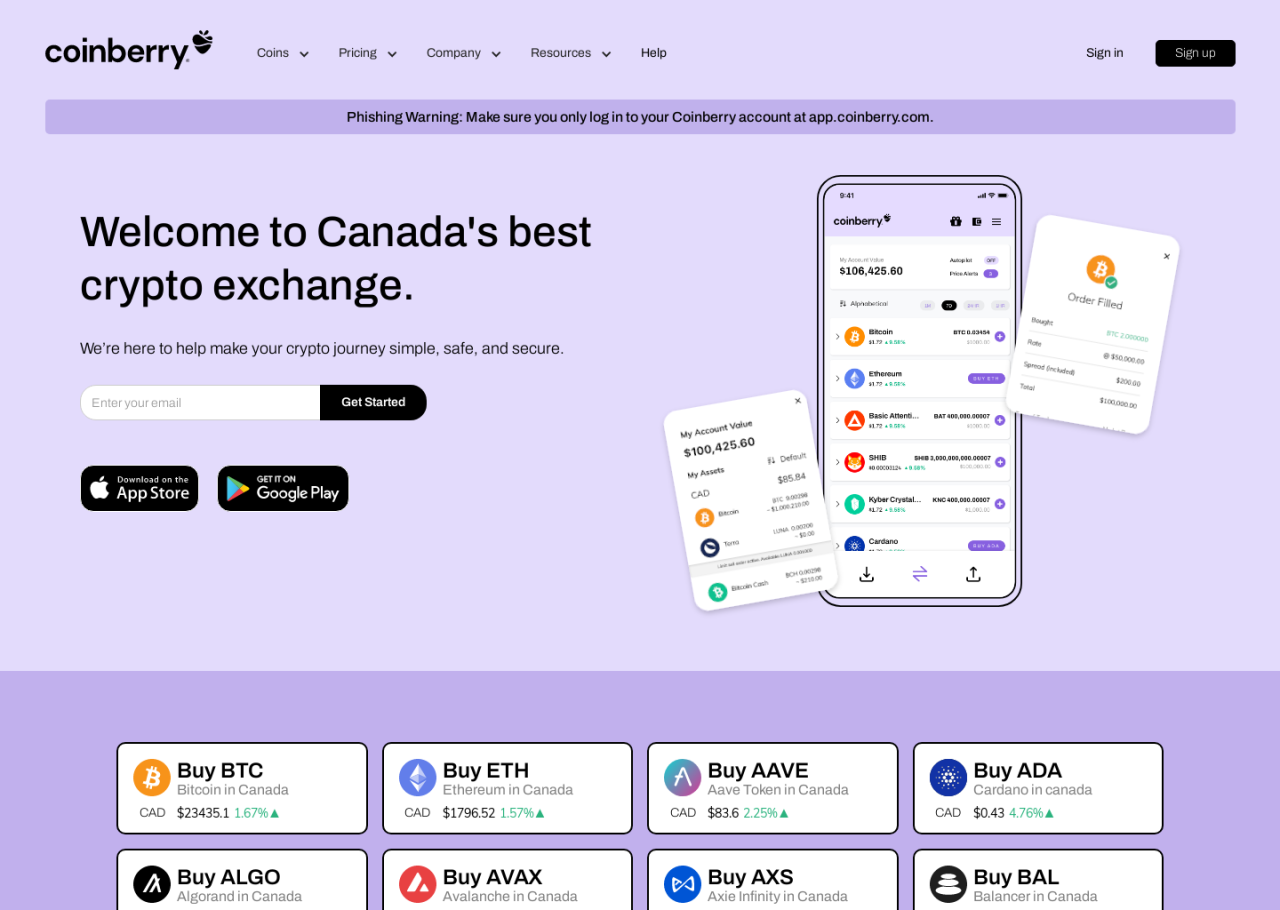 Best Canadian crypto exchange for buying altcoins with low fees